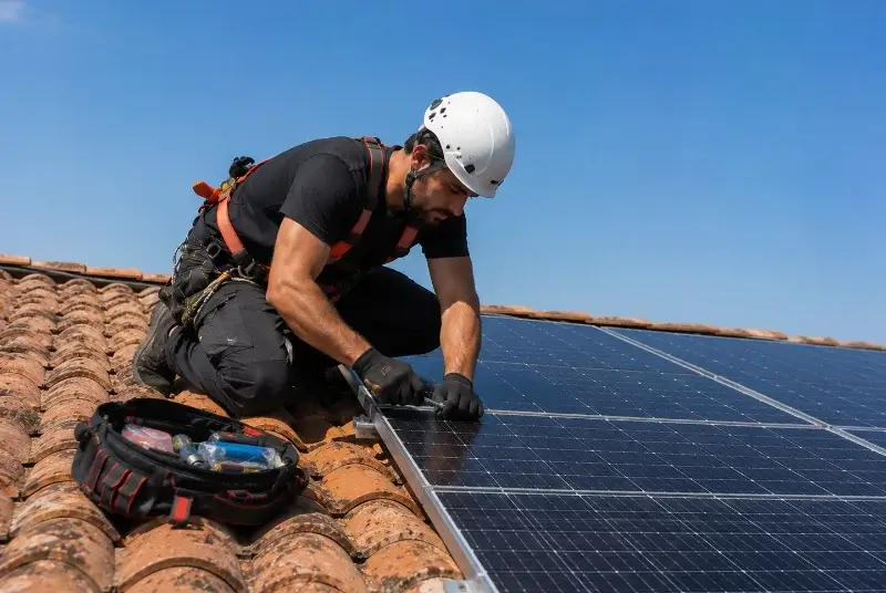Maintenance et monitoring de panneaux solaires à la Vergne