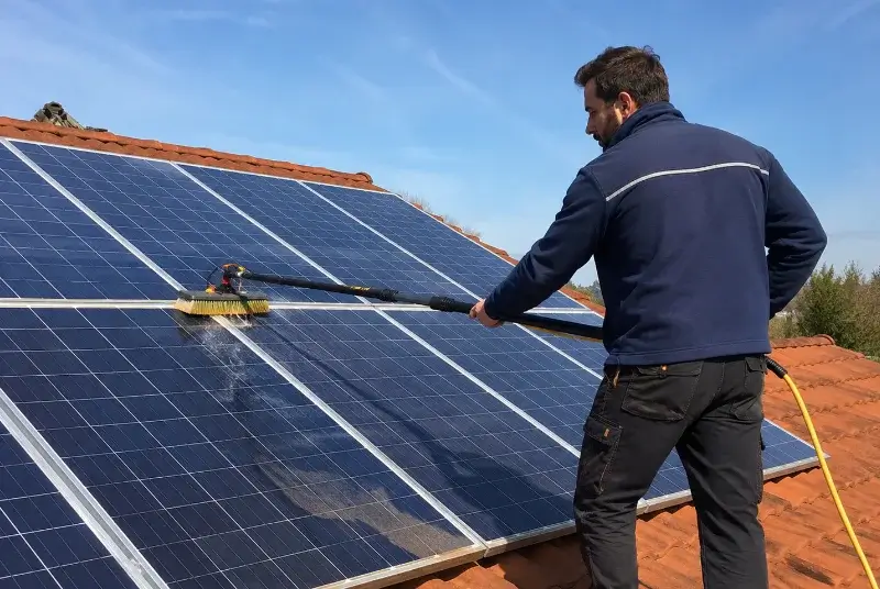 Nettoyage et entretien de panneaux solaires à la Vergne